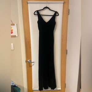 Black Velvet Evening Gown